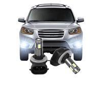 TETARI Antibrouillard Auto Ampoule Antibrouillard LED Pour HYUNDAI Pour Santa Fe Pour SantaFe 2006 - 2012 Lampe Avant Blanche 881 886 889 H28 888 894 896 898 Avant Antibrouillard