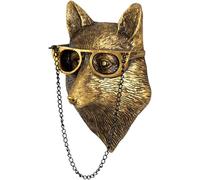 Tête 3D Mur Montage Ornement Décor, Mur Décoratif Têtes D’Animaux Art Mural Tête Sculpture Résine, Statue Têtes D’Animaux Résine Accessoires pour La Maison Déc, Wolf