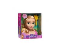 Tete a coiffer Disney Princesse Raiponce 14 cm chevelure blonde - Brosse incluse - Jeu Imitation Coiffure - Set Jouet Fille + carte