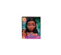 Tete a coiffer Disney Vaiana Princesse Metisse - Tete de coiffure poupee 14 cm et brosse a cheveux - Set Jouet Fille 3 ans et Carte