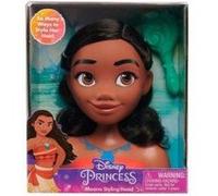 Tete a coiffer disney vaiana princesse metisse - tete de coiffure poupee 14 cm et brosse a cheveux - set jouet fille 3 ans et carte