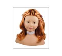 Tête à coiffer et maquiller, cheveux rou