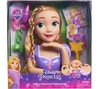 Tete a coiffer - DISNEY PRINCESSES - Tete a Coiffer Raiponce Deluxe - 12 accessoires, faux flacon de vernis, guide coiffure