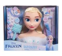 Tête à coiffer - REINE DES NEIGES - Tête à Coiffer Elsa Deluxe - Extensions, accessoires coiffure et color reveal, à partir de 3 ans