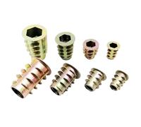 Tête à douille hexagonale M4 M5 M6 M8 M10, for meubles en bois, lit, écrou d'insertion intégré, écrou électronique(50pcs M5x8mm)