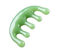Tête à grosses dents Acupoint Vert 5 dents Meridian Tête de massage sanguin Demi-Shap Outil de massage à grandes dents Peigne X3D2 Peigne Rond