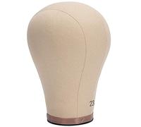 Tête à Perruque, Tête Mannequin Chauve Professionnel en Toile et Liège, Tête de Canvas Pour Fabrication de perruque ou Exposition Séchage 23"/58.4cm