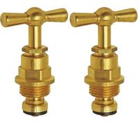 Tête à potence à clapet M20/27 - Laiton brossé (Lot de 2)