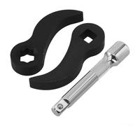Tête adaptateur de clé à levier avec barre d'extension pour réparation automobile, taille d'entraînement de 1/2 et 3/8", construction en acier au chrome vanadium traité thermiquement (A)