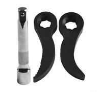 Tête adaptateur de clé à levier avec barre d'extension pour réparation automobile, taille d'entraînement de 1/2 et 3/8", construction en acier au chrome vanadium traité thermiquement (B)