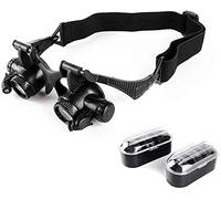 Tête binoculaire HD Portant la loupe 10x 15x 20x 25x LED Multi-oculaire Interrupteur de Surveillance