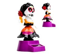 Tête bobble à énergie solaire - Ornement bobbing à thème, squelette animée automatique | Bureau Decor, idée cadeau amusante pour les adultes collègues amis, une figurine unique nouveauté