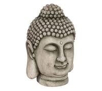 Tête Bouddha déco extérieur H.60cm magnésie gris