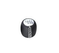 Tête Bouton Levier Voiture Pour ALFA Pour ROMEO 147 Pour SPIDER 2005 2006 2007 2008 2009 2010 2011 5/6 Vitesses Changement Vitesse Voiture Konb Levier En Cuir(6 speed white line)