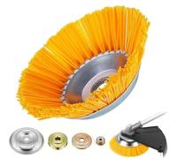 Tête Brosse Débroussailleuse Universelle, 200 x 25,4mm Brosse De Désherbage,Tete Brosse Débroussailleuse Multifonctionsen Nylon Tête, pour Tondeuses à Gazon, Coupe Bordures Et Désherbage