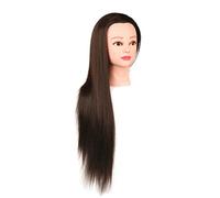 Tête coiffante, tête de coiffure 24,80 pouces simulation de cheveux en fibre synthétique MANNEQUIN Tête avec une tête d'entraînement pour les cheveux pour le maquillage bijoux de coiffure affichage b
