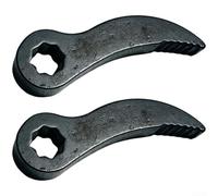 Tête d'adaptateur en acier au manganèse, entraînement carré et interface dentelée en fleur de prunier - Outil de retrait d'arbre d'essieu en oxyde noir pour un démontage robuste (A)