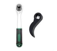 Tête d'adaptateur en acier pour pied de biche compatible avec les cliquets de 3/8" et 1/2" Fonction à cliquet 8 pt pour réglages mécaniques multi-angles (9,5 mm)