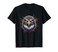 Tête d'aigle Chauve féroce Esprit de liberté américain T-Shirt