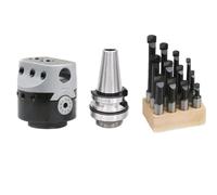 Tête d'alésage for tour CNC, 50mm, 75mm, 100mm, traitement d'alésage brut, associé à BT30 BT40 NT30 NT40 C20 C25 R8 MT2 MT3 MT4, 1 pièces(F1-25-100mm (Head))