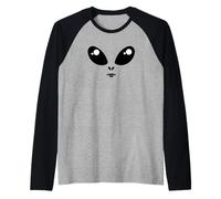 Tête d'alien drôle Style années 90 Manche Raglan