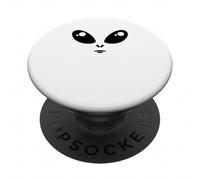 Tête d'alien drôle Style années 90 PopSockets PopGrip Adhésif