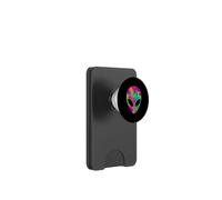 Tête d'alien Tie Dye Alien Face Psychédélique Étrange Sci-FI Fans PopSockets PopWallet pour MagSafe