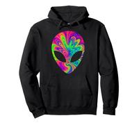 Tête d'alien Tie Dye Alien Face Psychédélique Étrange Sci-FI Fans Sweat à Capuche
