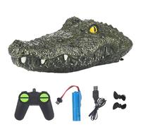 Tête d'alligator à Distance, 2,4 GHz 4-Voies Floating Alligator RC Boats, Simulation Crocodile Head Pool Float pour Les Adultes et Les Enfants Decoration de leurre de Bassin