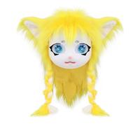Tête d'animal à couverture complète avec fausse fourrure douce - Décoration d'Halloween pour carnaval et conventions d'anime - Accessoire de cosplay réaliste pour chats