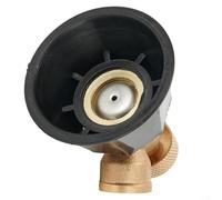 Tête d'arrosage anti-cyclone noire, buse réglable, acier inoxydable