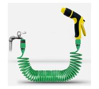 Tête d'arrosage for tuyau d'arrosage de jardin avec buse multifonctionnelle, outil de nettoyage de voiture en plastique à ressort d'arrosage(10M)