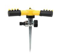 Tête d'arrosage rotative à 360 degrés, insert de sol en métal, système d'eau série 3 voies pour jardin, plantes, surface de couverture de diamètre max. 10 m
