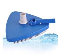 Tête d'aspirateur de piscine - Brosse chauffante pour un nettoyage en profondeur | Aspirateur triangulaire avec poignée pivotante | Tête d'aspiration pour piscines creusées et creusées