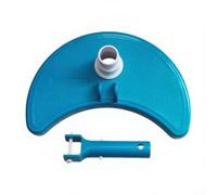 Tête d'aspirateur de piscine lestée semi-circulaire en forme de demi-lune et design léger pour un mouvement facile dans le fond de la piscine pour connecter des tuyaux d'aspiration de piscine de 3,8