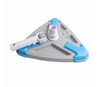 Tête d'aspirateur lestée avec brosses latérales pour un nettoyage complet des piscines creusées et creusées triangulaire