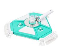 Tête d'aspiration de piscine, brosse rotative à 360° avec 3 brosses latérales, aspiration triangulaire lestée, accessoires de nettoyage de piscine avec brosse inférieure pour piscines