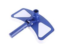 Tête d'aspiration lestée pour piscine avec brosses inférieures en nylon pour piscine, brosse d'aspiration incurvée bleue et blanche pour piscines