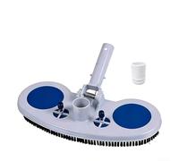 Tête d'aspiration lestée pour piscine avec valve hydrostatique, brosse intégrée pour carrelage en fibre de verre, bleu et blanc