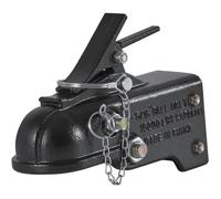 VEVOR Tête d'Attelage Remorque pour Boule d'Attelage 58,74 mm Capacité de Charge 6804 kg Coupleur de Remorque en Fonte Robuste avec Kit de Matériel pour Camping-Car, Camionnette, SUV, Revêtement Noir