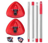 Tête de balai à 2 têtes rotatives avec 1 poignée pour balai Vileda Turbo Spin 2 en 1, 3 en 1, base triangulaire pour balai turbo Smart/EasyWring&Cleaning - Chiffon non inclus