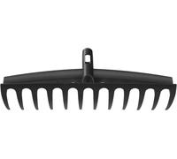 Tête De Balai À Gazon Livrée Sans Manche,12 Dents,Compatible Avec Le Manche Solid,Largeur : 41 Cm,Dents En Plastique,Noir,Solid,1014917