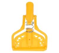 Tête de Balai à Pince Filetée Détachable pour Manche, Acier Inoxydable | Jaune, Mécanisme à Ressort, Usage Domestique pour Nettoyage de Sol