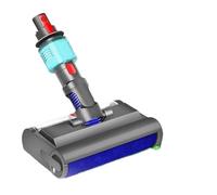Tête de balai électrique avec interrupteur for brosse lavage, compatible Dyson V7, V8, V10, V11, V15, lumière verte humide et sèche for sols durs
