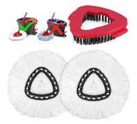 Tête de balai rotatif de rechange compatible avec Vileda EasyWring 1 système de réservoir Turbo en microfibre - Recharges pivotantes pour salle de bain, garage, cuisine, sol, piscine, mur
