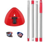Tête de Balai rotative Rouge avec poignée pour Balai à Franges Viledar Turbo Spin 2en1| 3en1, Disque de Rechange Triangulaire