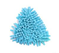 Tête de balai triangulaire en microfibre de 22,9 x 27,9 cm, design rotatif pour un nettoyage facile des murs, du plafond et des fenêtres, réglable pour balai standard, lavable et réutilisable (bleu)