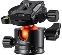 Tête De Balle 360°Rotatif Ball Head Adaptateur Rotule Ball Tête Vis 3/8" Avec Plaque Rapide De Vis 1/4" Pour Trépied Et Caméra Charge Max 12Kg[YIN4186208]
