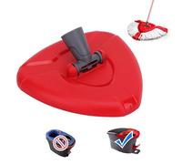 Tête de Base de Rechange Rouge Compatible avec Les Accessoires de vadrouille VI-Leda, Disque de tête de vadrouille Rotatif Triangulaire, 1 pièce de tête de vadrouille de Rechange