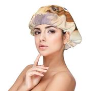 Tête de Beagle à l'aquarelle,Bonnet de nuit en satin pour adulte - Bonnet de nuit élastique pour femme, couvre-cheveux de nuit